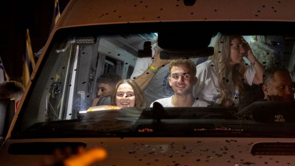 Israel claims Hamas drugged released hostages, pictured are siblings Maya and Itay Regev, December 4, 2023. (Oren Ziv/ AFP)