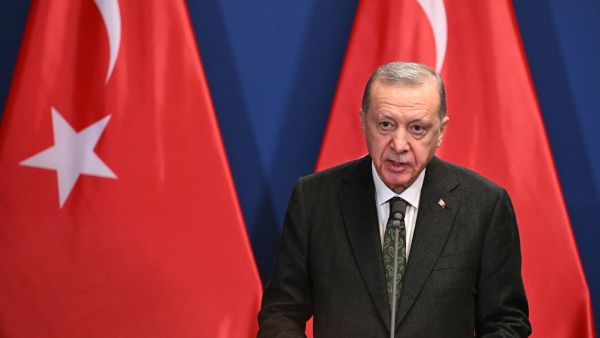 Turkey’s Erdogan says Netanyahu worse than Hitler, Israel running ‘Nazi camps’. (Attola KISBENEDEK/ AFP)