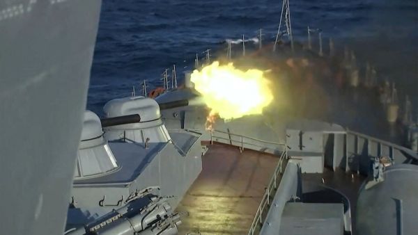 Black sea warship