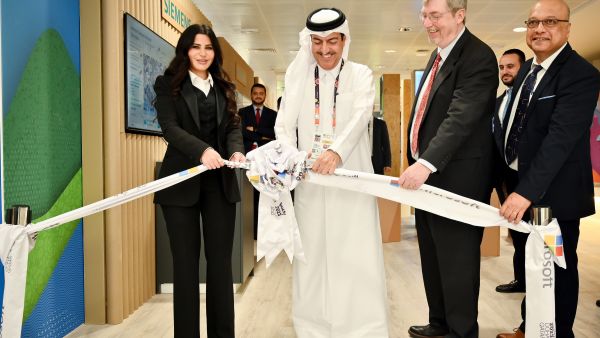 Microsoft booth at Expo 2023 Doha, highlights AI innovations in sustainability technologies