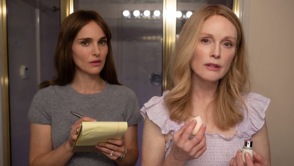 Natalie Portman emulates Julianne Moore in Todd Haynes' delirious melodrama 'May December'. (May December/ Netflix)