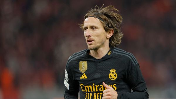 Real Madrid's Croatian midfielder #10 Luka Modric looks on during the UEFA Champions League group C football match between Union Berlin and Real Madrid in Berlin, on December 12, 2023. (Photo by Odd ANDERSEN / AFP)
