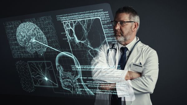 3d holographic scan of human anatomy research