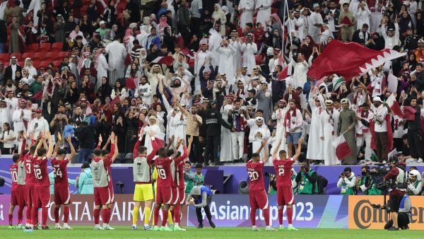 قطر تتخطى عقبة فلسطين بصعوبة (Photo by Giuseppe CACACE / AFP)