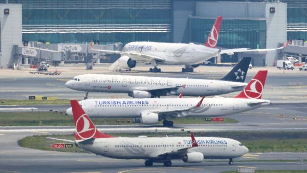 Turkish Airlines cancels flights as Israel faces genocide allegations at ICJ. (Yoruk Isik/Reuters)