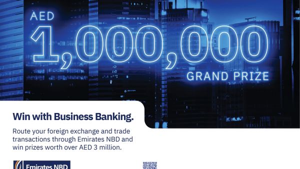 قيمة الجائزة الكبرى مليون درهم وإجمالي قيمة الجوائز النقدية 3 ملايين درهم بنك الإمارات دبي الوطني يطلق عرضاً ترويجياً ضخماً لعملاء ’صرف العملات الأجنبية والتجارة‘