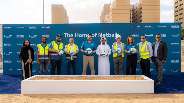 During the event. Nakheel community management breaks ground for six netball courts in Jumeirah Village Circle