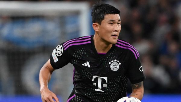 Bayern Munich's South Korean defender #03 Kim Min-jae controls the ball during the UEFA Champions League Group A football match between FC Copenhagen and FC Bayern Munich in Copenhagen, Denmark on October 3, 2023. (Photo by Sergei GAPON / AFP)