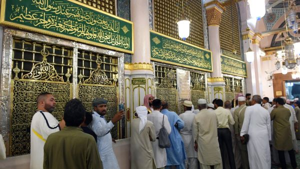 الحجرة النبوية شرق المسجد النبوي في المدينة المنورة