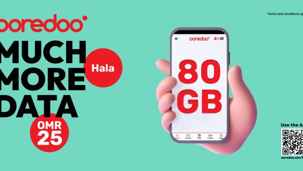 بقيمة تبدأ من 3 ريال عُماني شهريا، توفر باقات هلا المضافة من Ooredoo للعملاء بيانات تلبي متطلباتهم وتفوق توقعاتهم. باقة هلا المضافة الجديدة من Ooredoo تثري تجربة العملاء بمنحهم 80 جيجابايت من البيانات