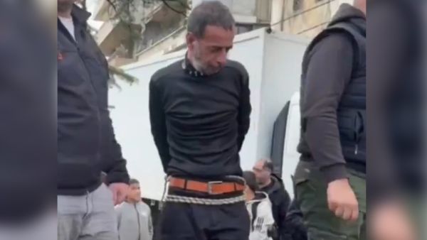 Lebanese people hanged man. (X/video screenshot) Not donkey meat! here's the truth behind hanging man in Lebanon