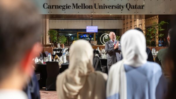 During the event Carnegie Mellon Qatar graduating seniors join the alumni network