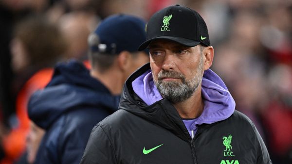Liverpool's German manager Jurgen Klopp arrives for the UEFA Europa League group E football match between Liverpool and Royale Union Saint-Gilloise at Anfield in Liverpool, north west England on October 5, 2023. (Photo by Oli SCARFF / AFP)