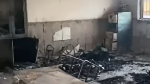 حرق مدرسة في بغداد