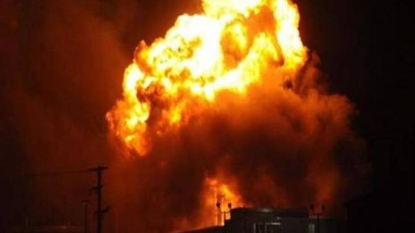 صورة متداولة على مواقع التواصل الاجتماعي للانفجار في إيران