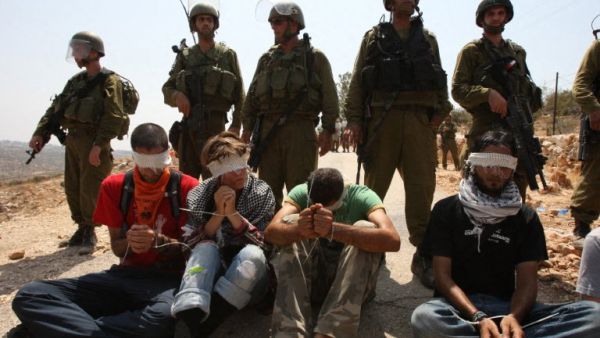 Palestinian prisoners in gaza