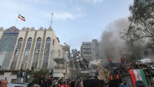 دمار في القنصلية الإيرانية بدمشق جراء الهجوم الاسرائيلي