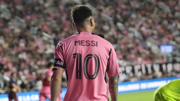 Inter Miami's Argentine forward #10 Lionel Messi looks on during the Major League Soccer (MLS) match between Inter Miami CF and Colorado Rapids at Chase stadium in Fort Lauderdale, Florida, April 6, 2024. (Photo by Chris ARJOON / AFP)