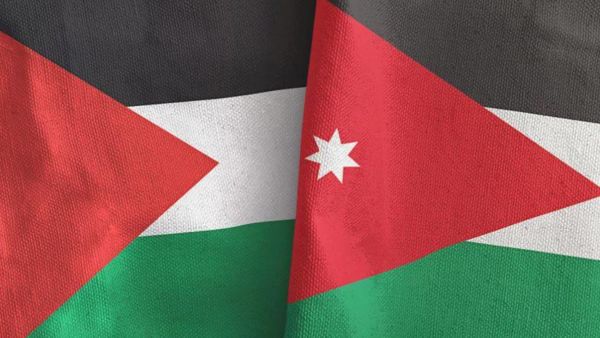 العلمين الأردني والفلسطيني