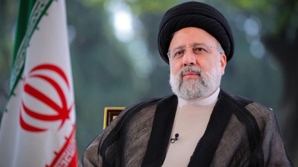 This handout picture provided by the Iranian presidency shows Iran's President Ebrahim Raisi shows him addressing and giving the annual address to the nation for Nowruz, the Persian New Year, in Tehran on March 20, 2024. AFP PHOTO / HO / IRANIAN PRESIDENCY Iran's President Ebrahim Raisi