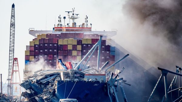 Dali ship that struck Baltimore bridge is moving “fast, on time and on budget”