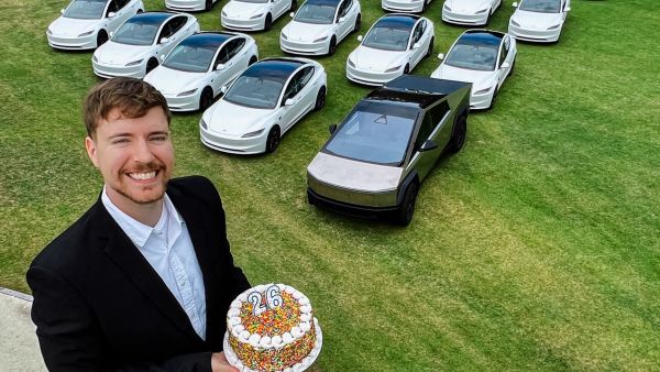 MrBeast gives away 26 Tesla cars on his birthday, here's how to win