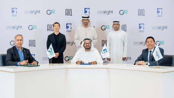 Signing Ceremony (ADNOC) ADNOC, G42 and Presight Partner to Accelerate AI Solutions for the Energy Sector