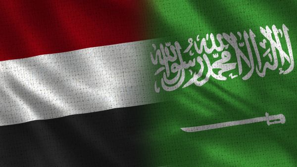 Yemeni and Saudi flags