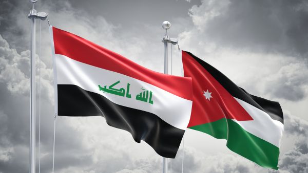 Jordan and Iraq flags