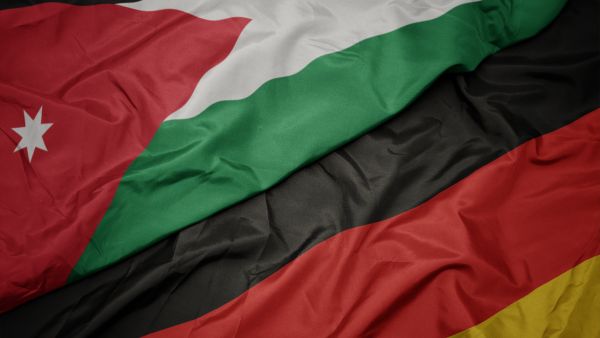 German and Jordanian flags
