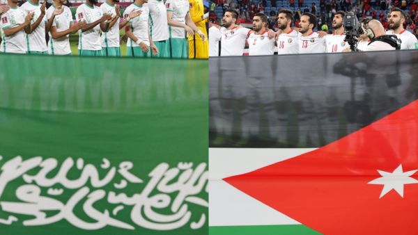 موعد مباراة الأردن والسعودية في تصفيات كأس العالم 2026 والقنوات الناقلة