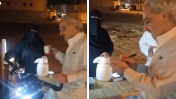 حديث بين الأمير الوليد بن طلال وبائعة شاي