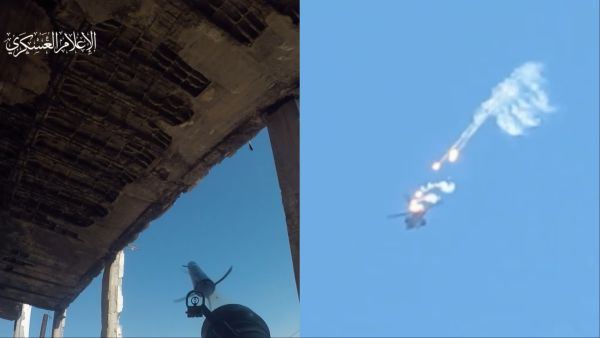 Al-Qassam targeting Israeli Apache helicopter 