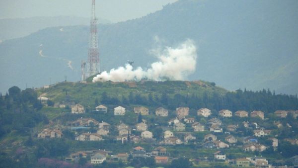 قصف مستوطنة اسرائيلية قرب الحدود مع لبنان