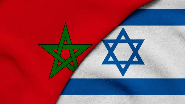 Flag of Morocco and Israel