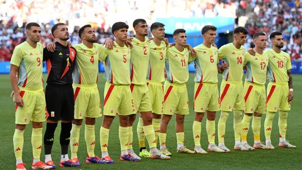 منتخب إسبانيا الأولمبي (Photo by Sylvain THOMAS / AFP)