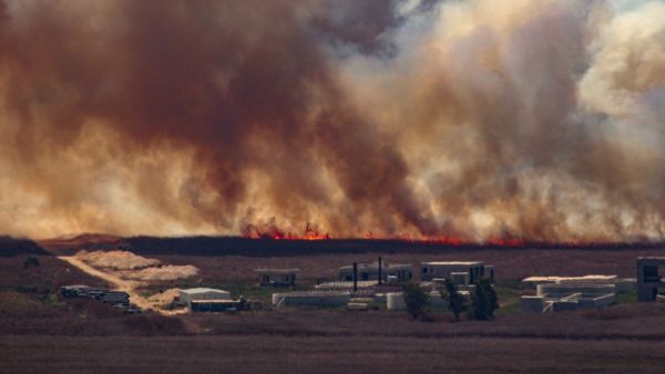 Massive fire in Israel after Hezbollah carries out major drone attack