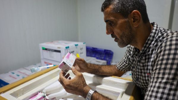 Polio vaccination in Gaza 