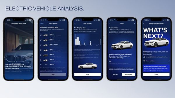 New functions, extensive updates: My BMW App offers decision-making tool for switching from combustion engine to electric power. New functions, extensive updates: My BMW App offers decision-making tool for switching from combustion engine to electric power.