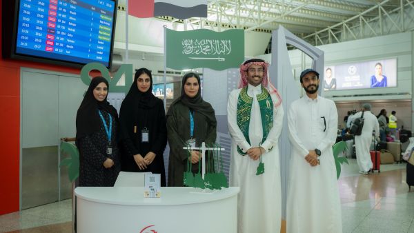 خلال الحدث مطار الشارقة يحتفي باليوم الوطني السعودي الـ94