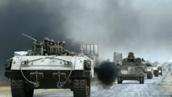 Israeli Tanks in Philadelphi route