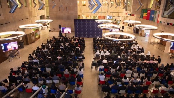During the event. GU-Q’s Model United Nations Sets a Record with 863 Young Diplomats Tackling Global Peace