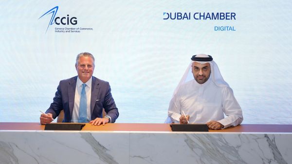 During the event. Dubai Chamber of Digital Economy signs MoU with Geneva Chamber of Commerce, Industry, and Services to enhance business opportunities