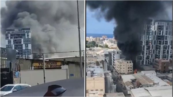 A massive fire broke out in Tel Aviv