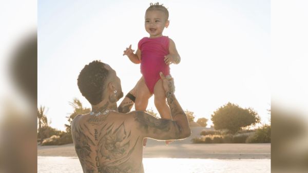 Neymar Jr. and his little child Mavie