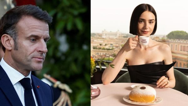 Emmanuel Macron Lily Collins