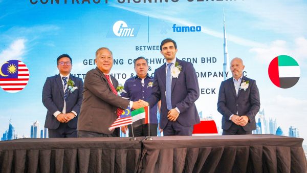 During the event. FAMCO And Malaysia's GML Sign Contract for 76 Double-Decker Buses To Expand Dubai's Public Transportation Fleet