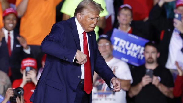 Former US President and Republican presidential candidate Donald Trump