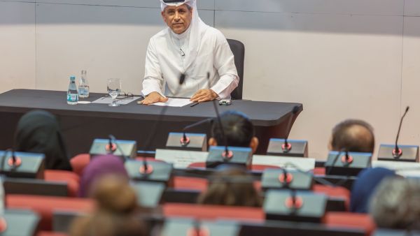 During the event. HSBC Qatar CEO discusses corporate strategy at Carnegie Mellon