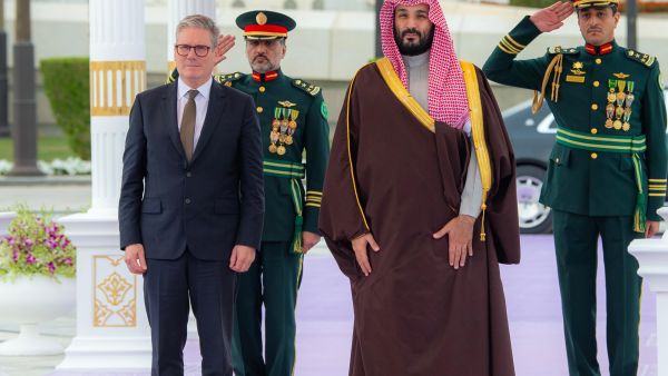Saudi Crown Prince, MBS (R) and UK Prime Minister Keir Starmer in Riyadh on December 9, 2024. UK Prime Minister meets Saudi Crown Prince in Riyadh